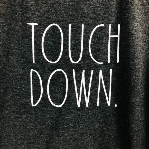 Rae Dunn Women's Touch Down Sweatshirt Sz Small Gray Lightweight Soft Cozy Warm - Picture 2 of 7